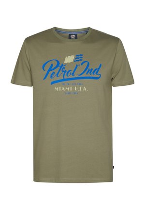 Petrol Industries ARTWORK TROPIC - Print T-shirt - dusty army