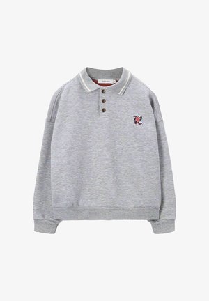 MIT ARTWORK-STICKEREI - Polo - hellgrau