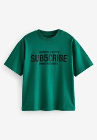 Next SHORT SLEEVE GRAPHIC 3 PACK STANDARD - Triko s potiskem - black white green sub5cribe