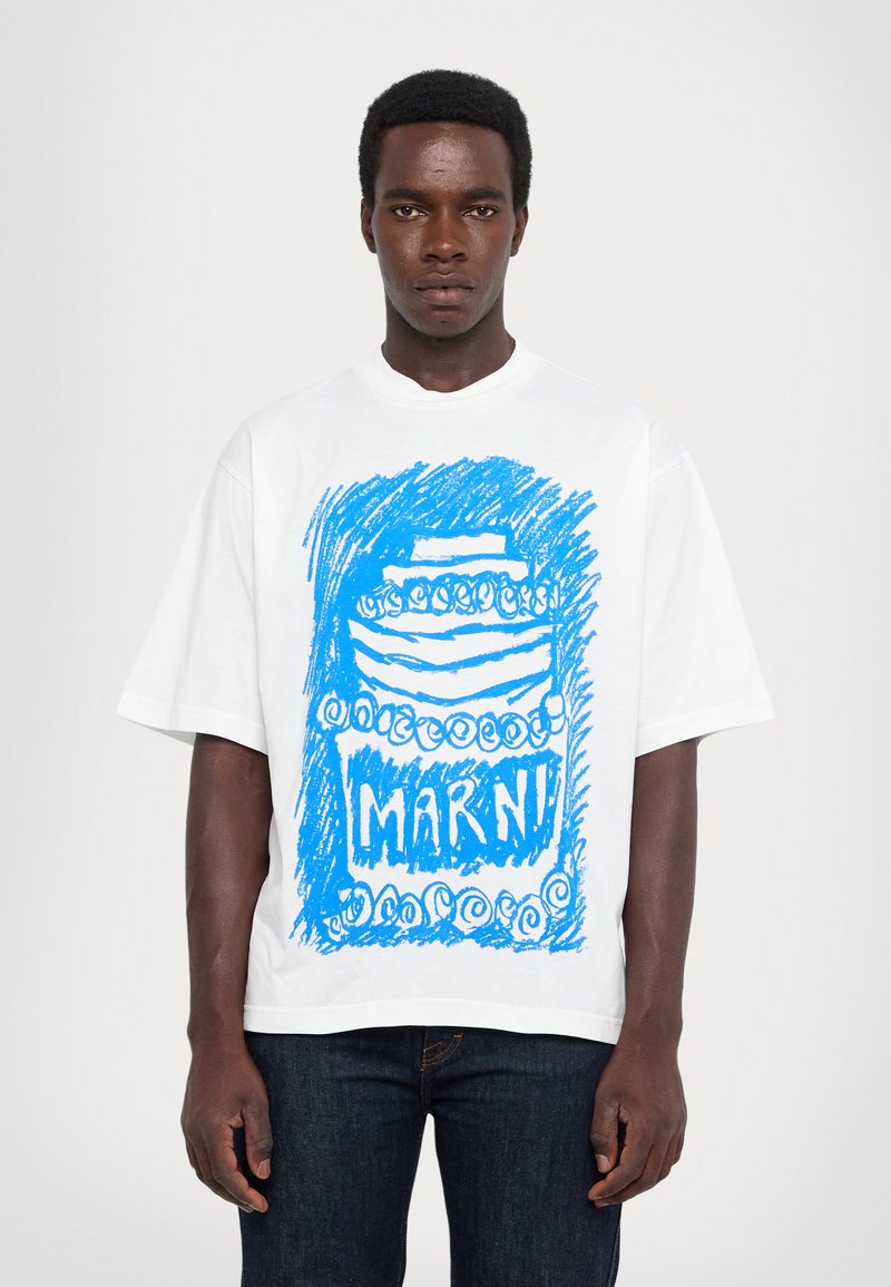 Marni Marškinėliai su spaudiniu - white