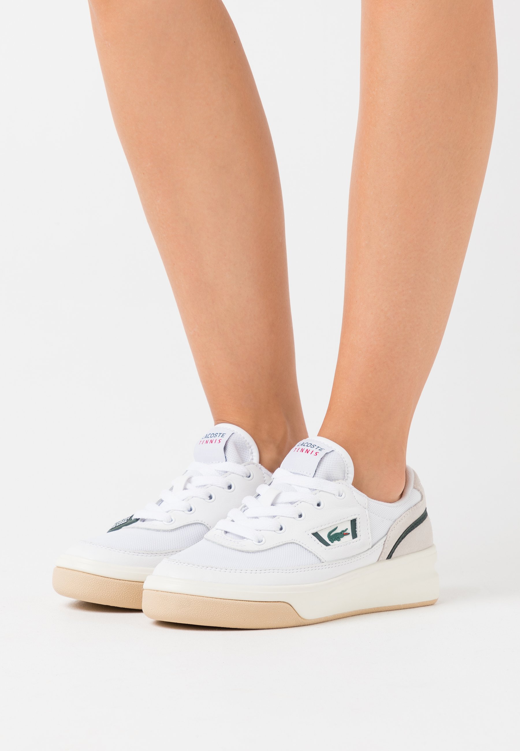 Lacoste Sneakers laag - white/dark green/wit - Zalando.be
