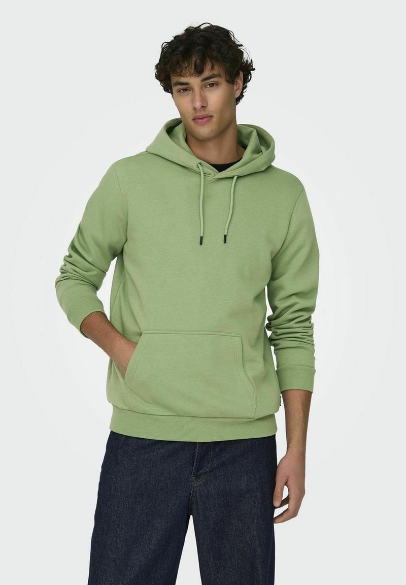 Only & Sons - ONSCERES HOODIE - Jersey con capucha - hedge green, Ampliar