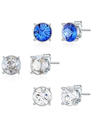 3ER SET VERZIERT MIT KRISTALLEN  - Earrings - silberfarben