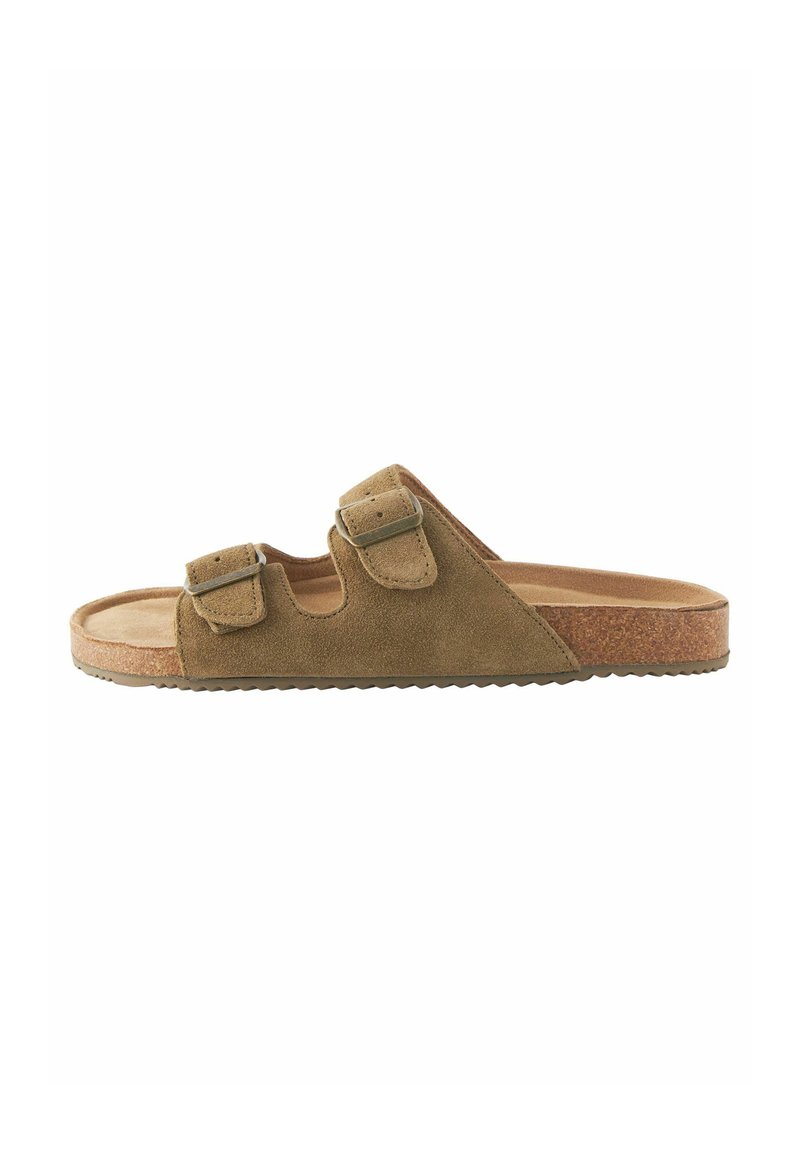 Next BUCKLE REGULAR FIT - Slip-on sandaler - green suede