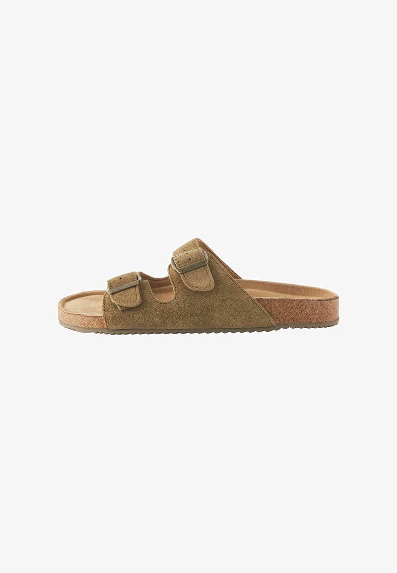 Next BUCKLE REGULAR FIT - Slip-on sandaler - green suede