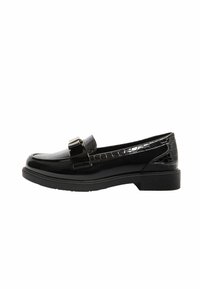 FLAT - Loaferit/pistokkaat - black