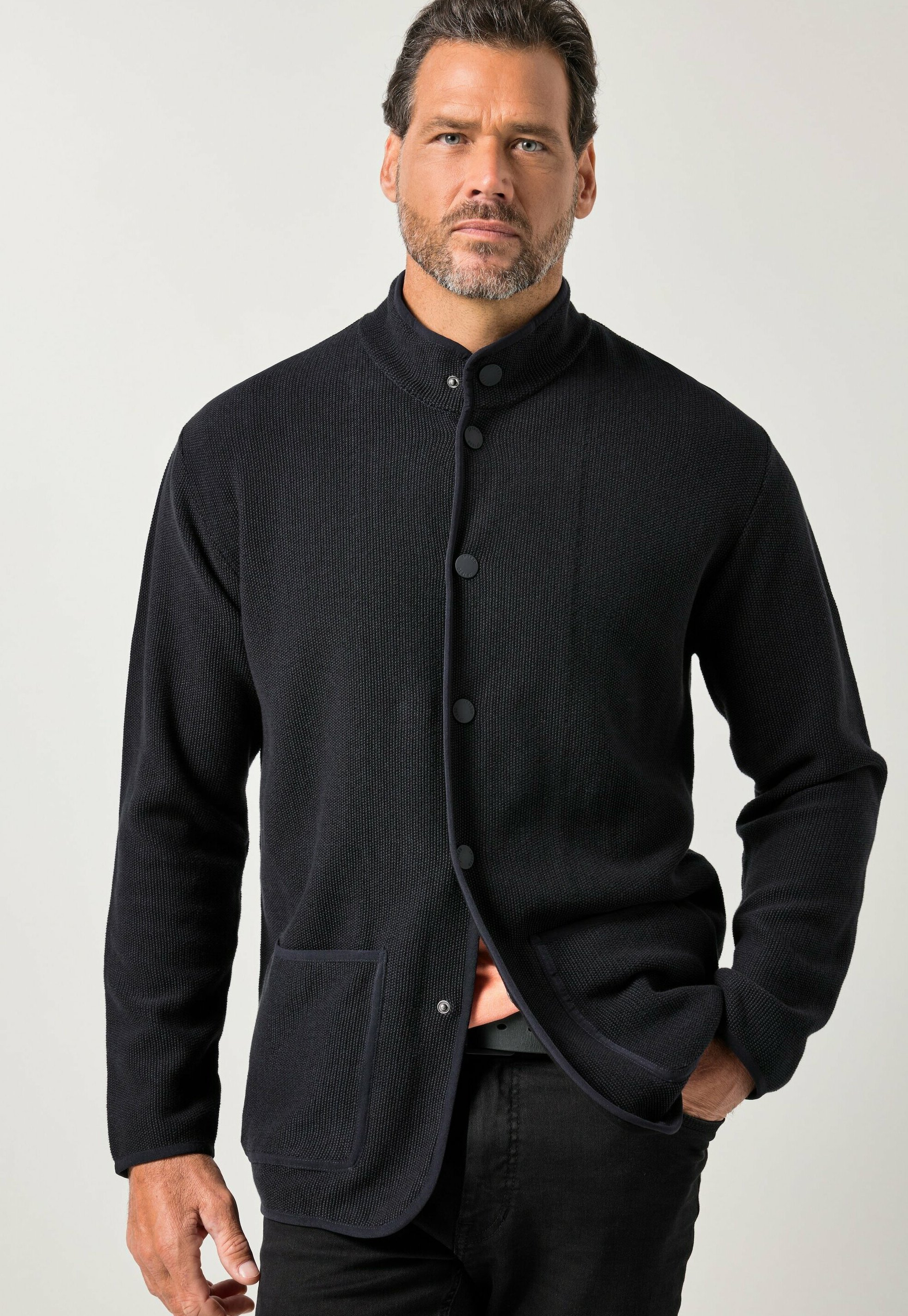 JP1880 FLEXNAMIC SNAP BUTTONS - Cardigan - black - Zalando