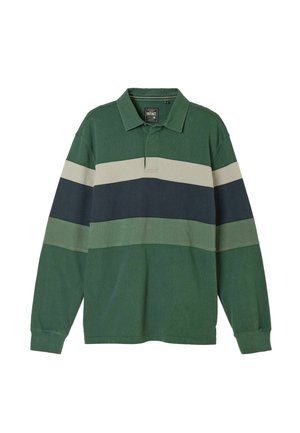 FatFace, LONG SLEEVE CHEST STRIPE RUGBY - Poloshirt - dark green