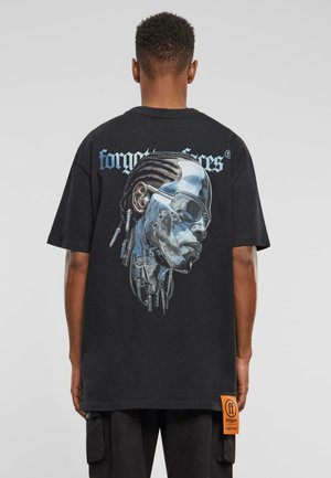 Forgotten Faces SILVER ROBOT TEE - T-Shirt print - black