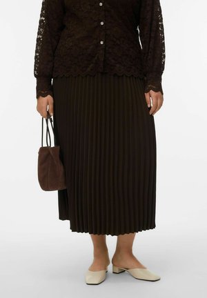 VMCALVA HW PLISSE GA CUR - Klostuotas sijonas - chocolate torte