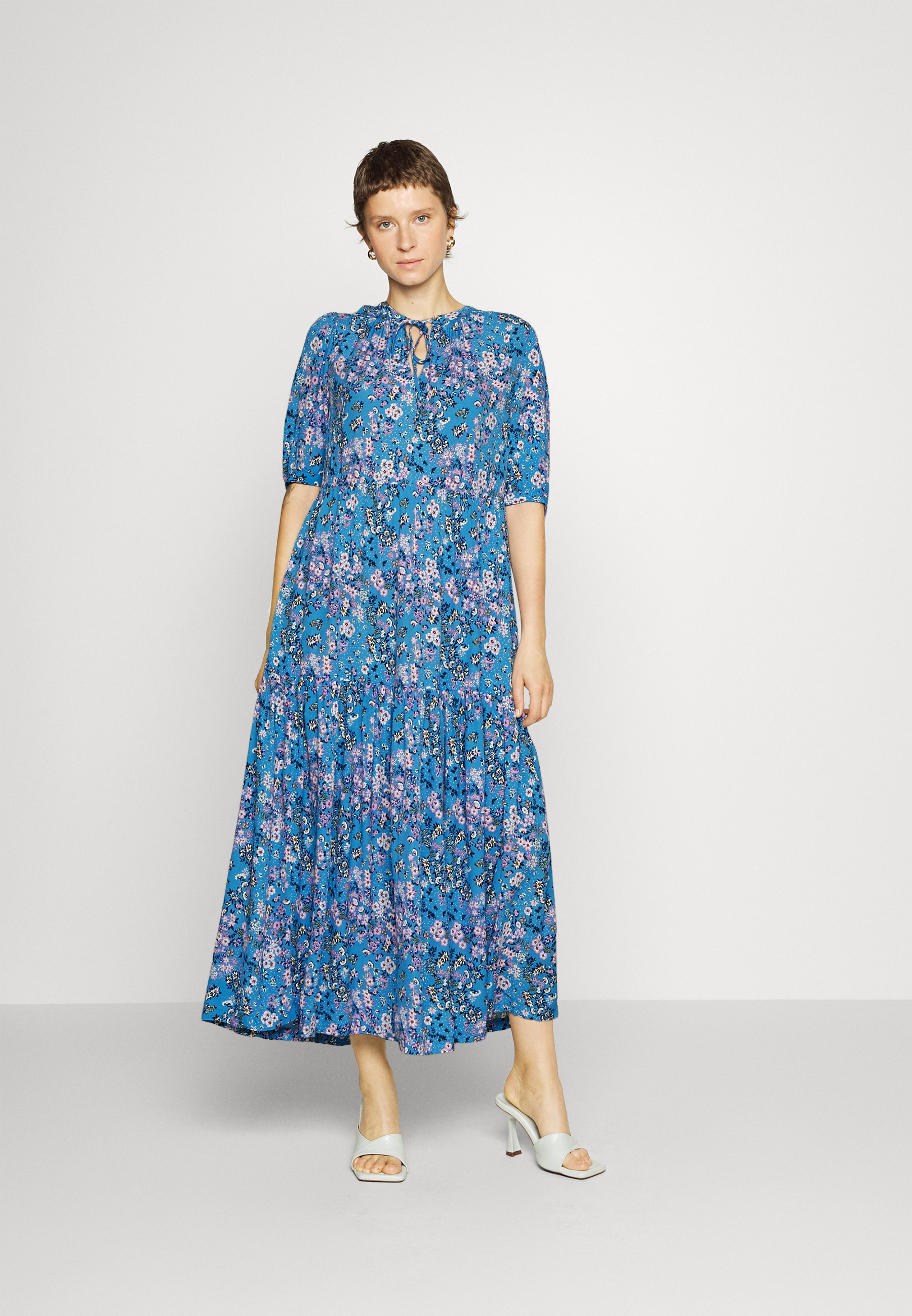 Marks \u0026 Spencer TIE NECK TIER - Maxi-jurk - blue/blauw - Zalando.nl