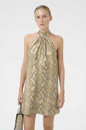 FELIZA - Robe de soirée - yellow snake