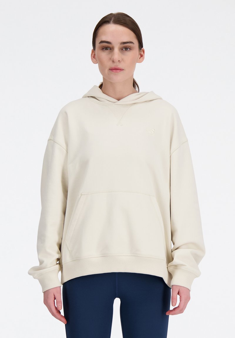 New Balance ATHLETICS FRENCH - Felpa con cappuccio - linen