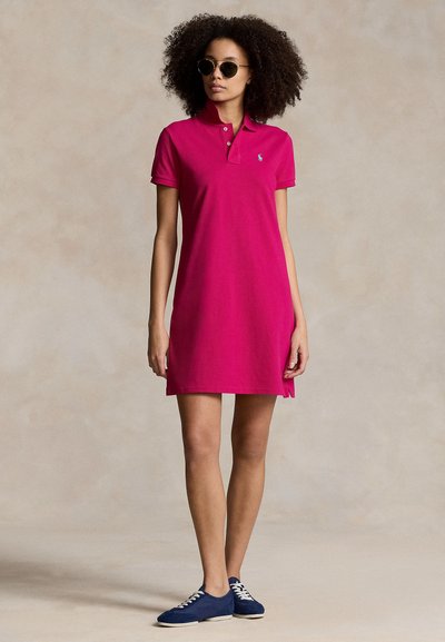 Polo Ralph Lauren COTTON MESH POLO DRESS - Nappali ruha - pink sky