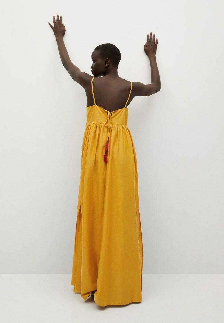robe longue jaune mango