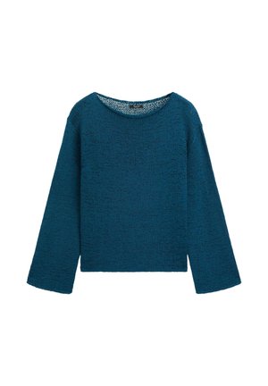 Massimo Dutti, CUTWORK LONG SLEEVE SWEATER - Strickpullover - blue