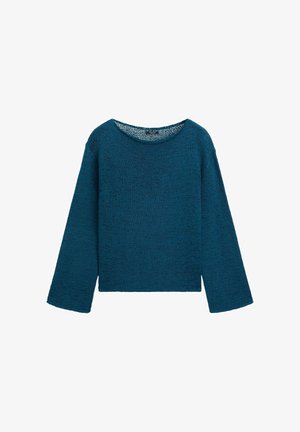 Massimo Dutti, COTTON BLEND CUTWORK SWEATER - Maglione - blue