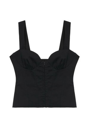 PULL&BEAR, STRAPPY CORSETRY-INSPIRED - TOP - Blouse - black