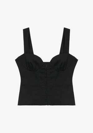 PULL&BEAR, STRAPPY CORSETRY-INSPIRED - TOP - Blouse - black
