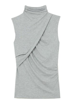 Reiss, REGULAR FIT - WANDA RUCHED HIGH-NECK TOP - Débardeur - grey marl