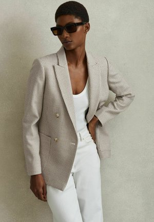 ELLA DOUBLE BREASTED DOGTOOTH  - Blazer - beige check