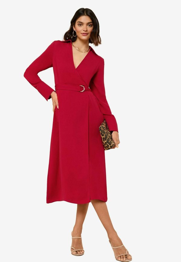 REGULAR FIT - LONG SLEEVE BELTED TAILORED - Freizeitkleid
