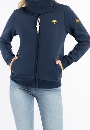 Sweat zippé - mottled dark blue