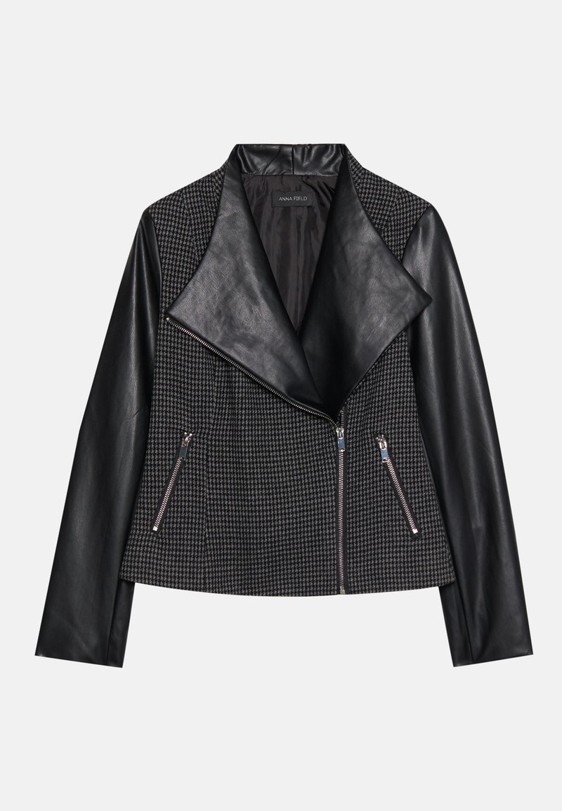 Anna Field Imitatieleren jas zwart