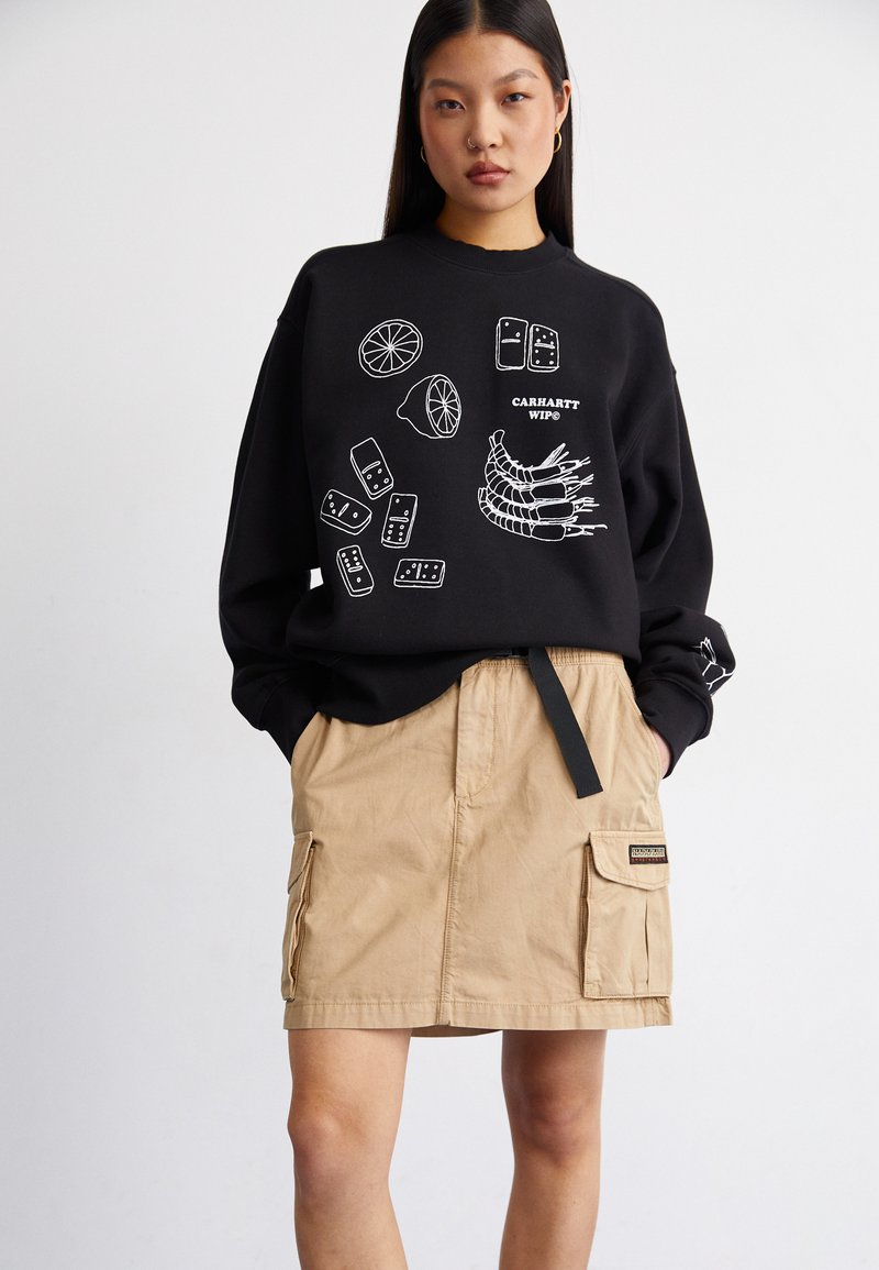 Carhartt WIP ISIS MARIA LUNCH - Sweatshirt - black/white