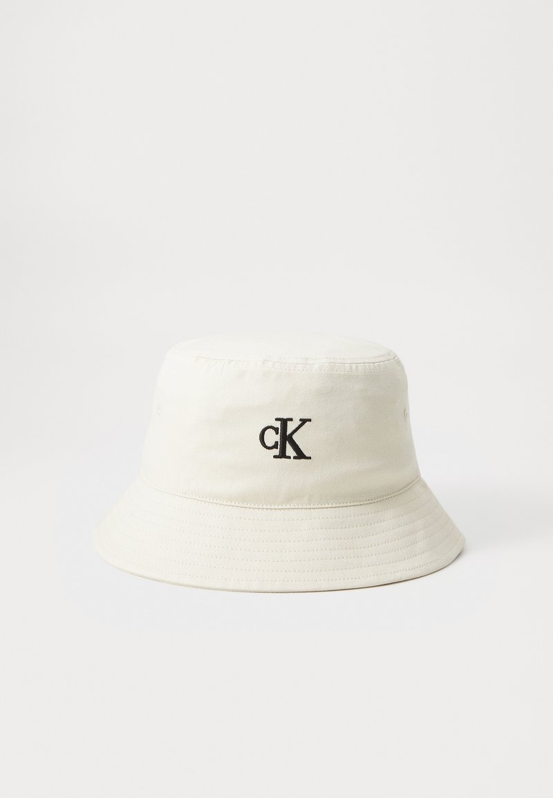 Calvin Klein Jeans MONOGRAM BUCKET HAT - Klobuk - bone white