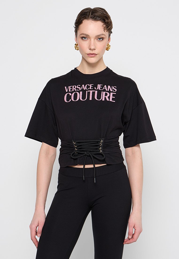 Versace Jeans Couture T-shirt print zwart Versace Jeans Couture T-shirt print zwart
