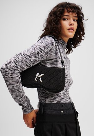 QUILTED - Handbag - black denim
