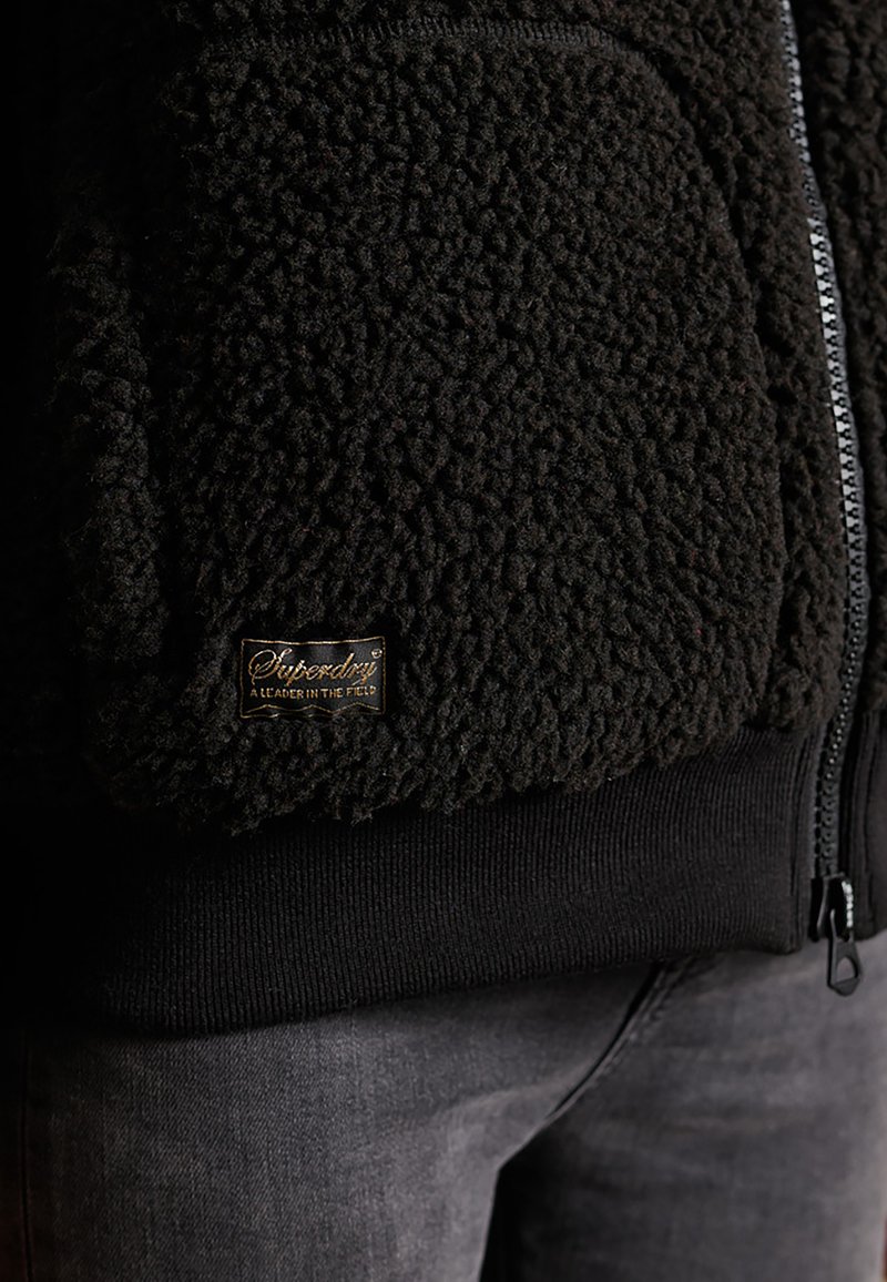 Damen Sweatshirts | Superdry SHERPA Fleecejacke black/schwarz - XZ92354 Damen Sweatshirts | Superdry SHERPA Fleecejacke black/schwarz - XZ92354
