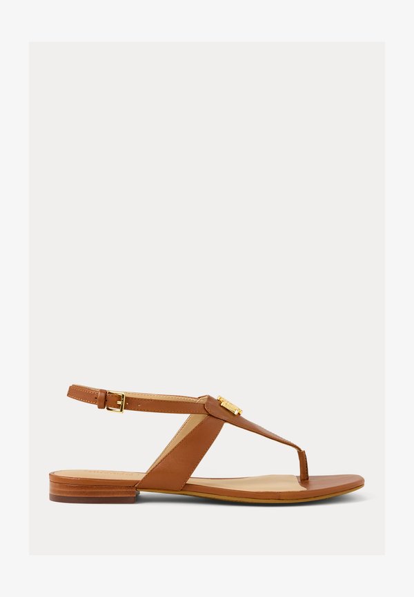 EVERLEY CALFSKIN SANDAL - T-bar sandals - lauren tan