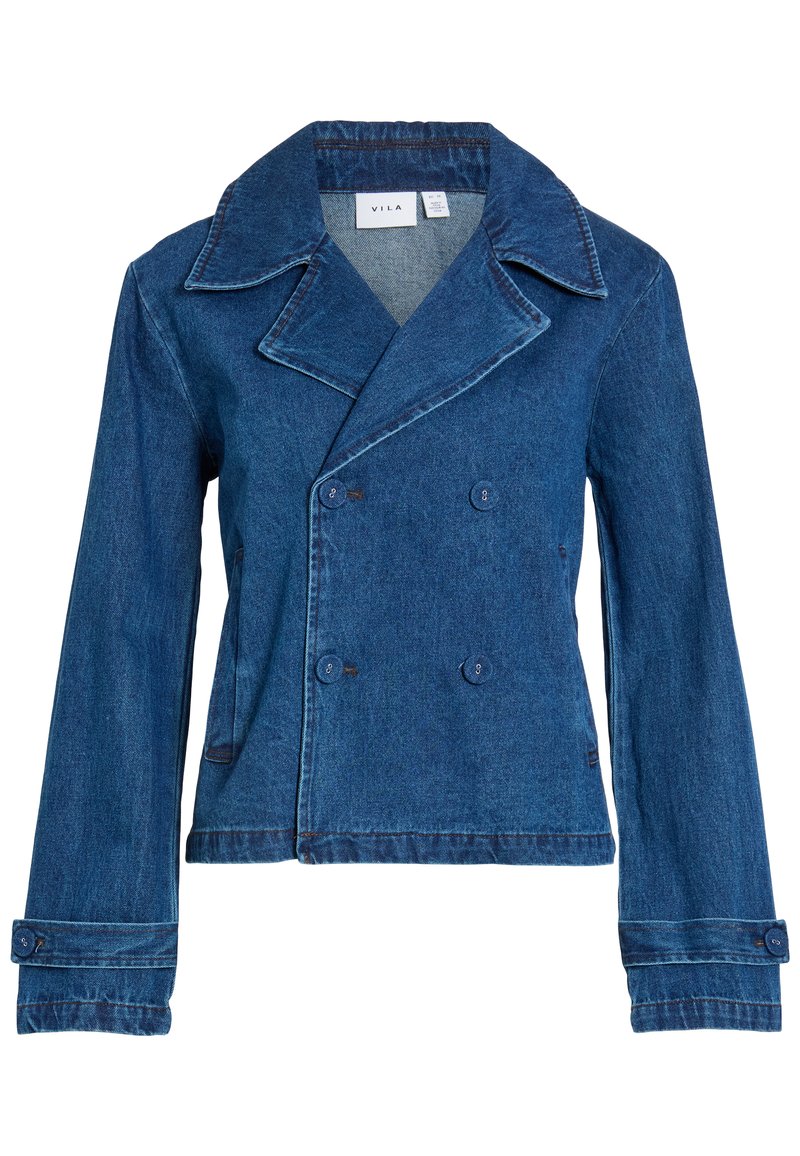 Vila Spijkerjas donkerblauw denim