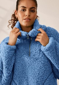 Next BORG HALF ZIP - Felpa in pile - bright blue