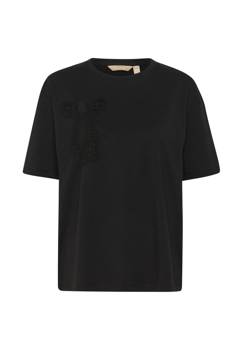 culture T-shirt print zwart