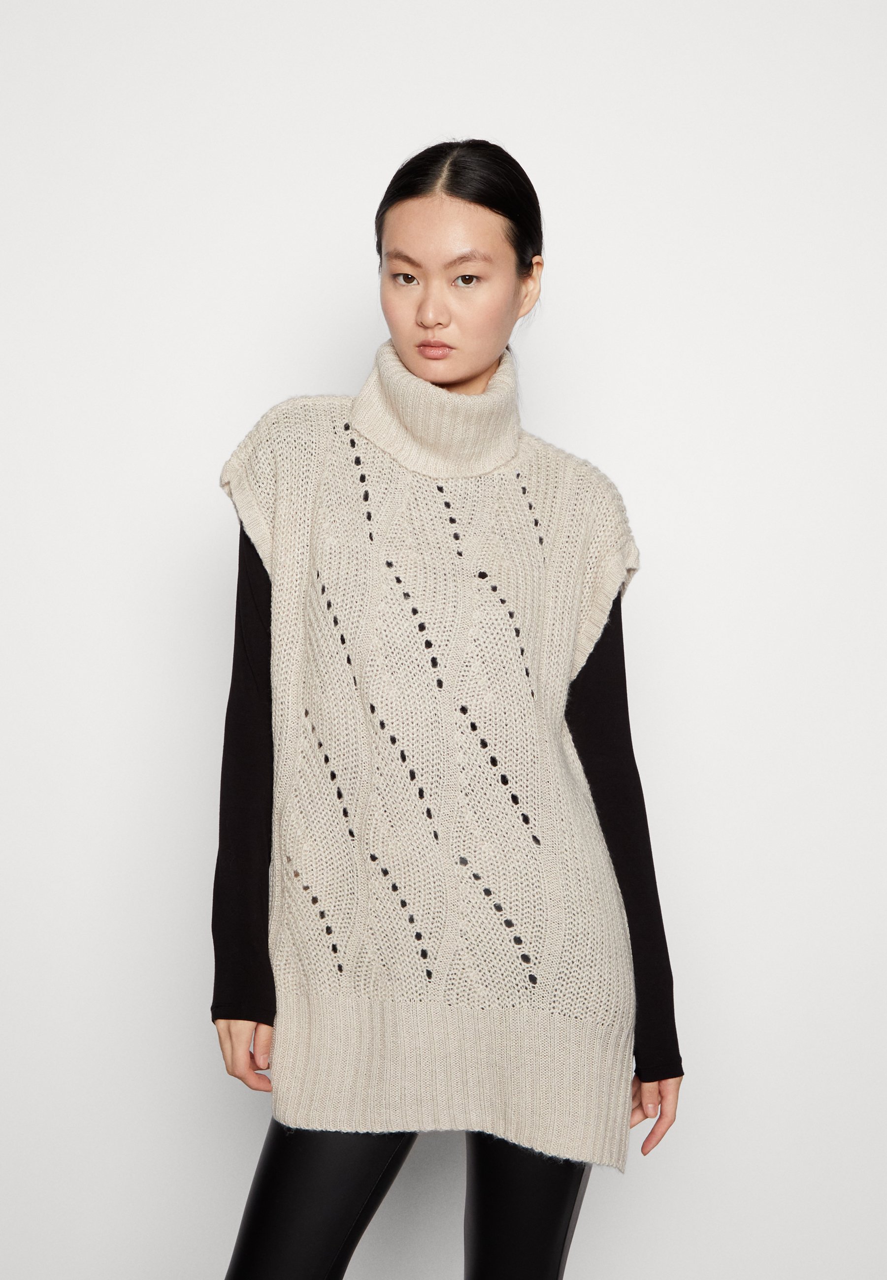 ONLY ONLWHITNEY LOOSE ROLLNECK - Trui - pumice stone/beige