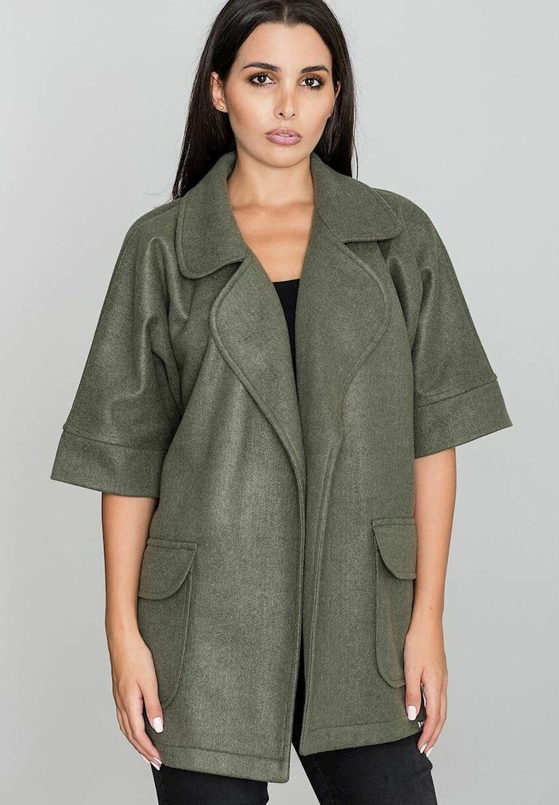 Figl Halflange jas - olive