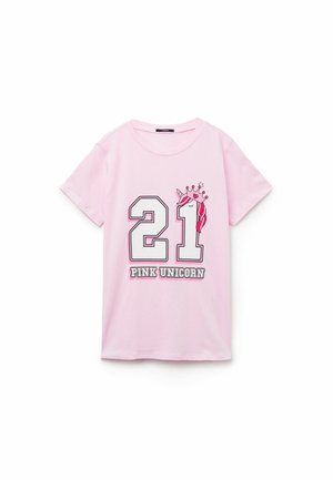T-Shirt print - w rosa st unicorn