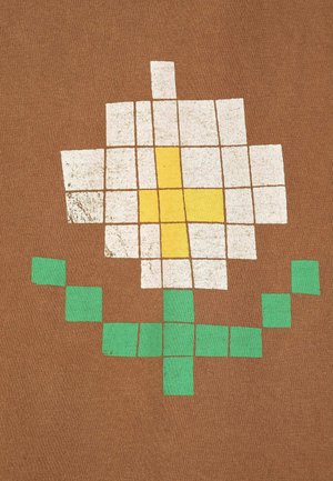 PIXEL FLOWERS - T-shirt imprimé - brown