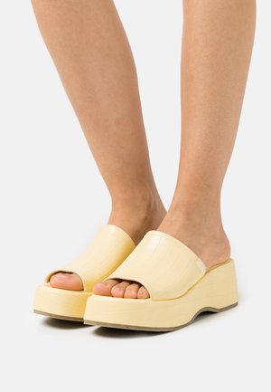 VIBE - Heeled mules - yellow