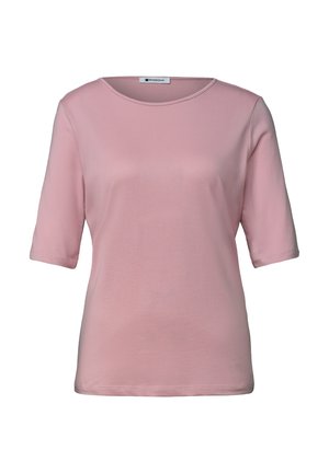 Street One, BASIC SOLID-COLOR CREW-NECK T-SHIRT - T-shirt basique - vintage blush