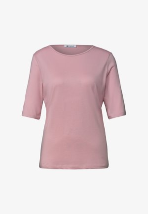 Street One, BASIC SOLID-COLOR CREW-NECK T-SHIRT - T-shirt basique - vintage blush