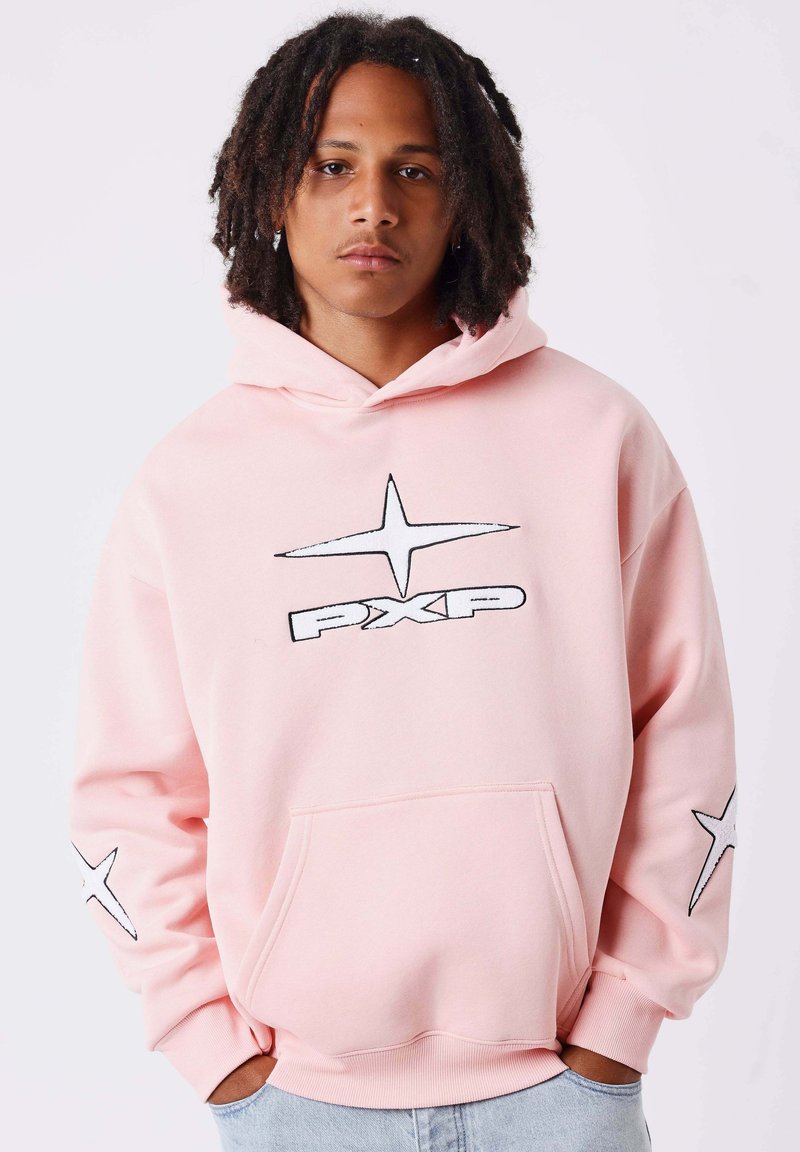Project X Paris SWEAT À CAPUCHE EMPIÈCEMENTS TAG - Sweat à capuche - rose