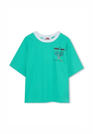 MET KORTE MOUWEN - T-shirt imprimé - vert agathe