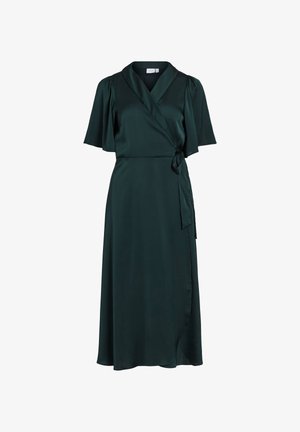 VILA, VIENNA RAVENNA 2/4 MIDI WR DRESS/DC - Rochie de zi - scarab