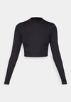 SOFT MOCK NECK LONG SLEEVE - Topper langermet - black