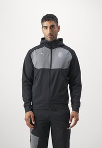 Puma AC MILAN PUMATECH TRACK JACKET - Equipación de clubes - black/flat medium gray