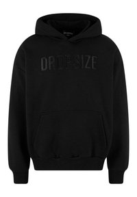 Dropsize HEAVY FLAT FRONT EMBO - Hættetrøje - black